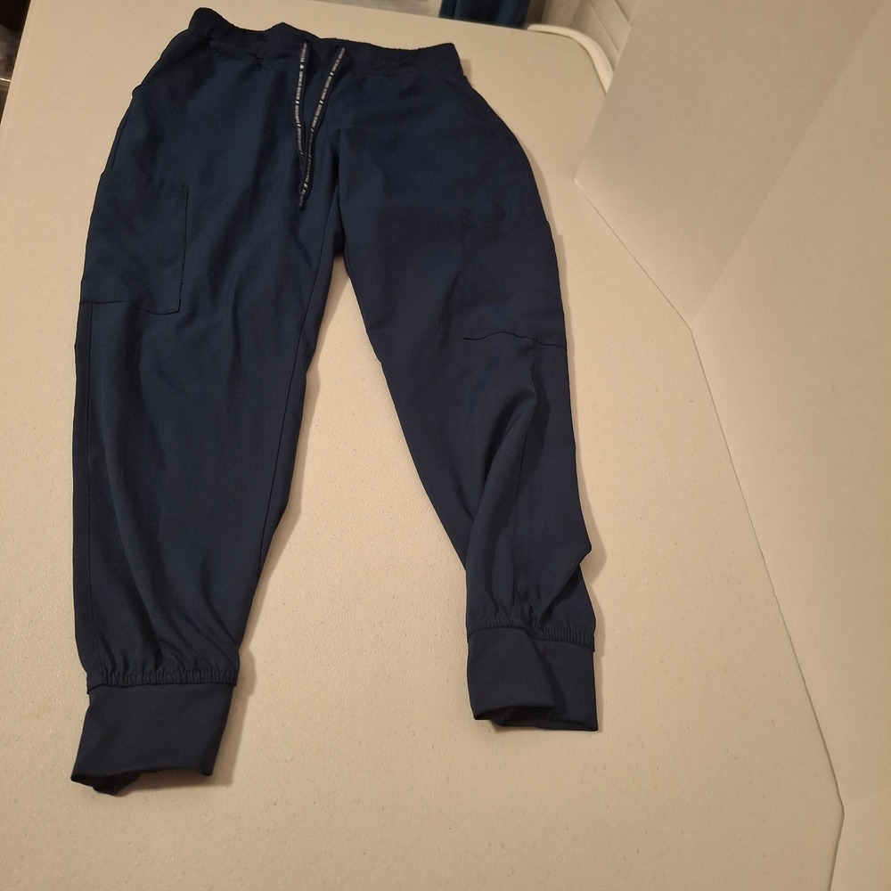 Beyond Scrubs Navy Blue Jogger Scrub Pants Polyester Size S
